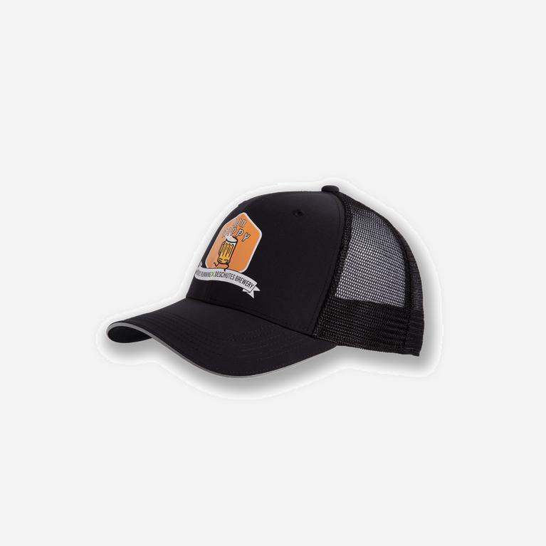 Brooks Discovery Trucker Womens Running Hat Ireland Black/White/Green/Orange/Run Hoppy/Deschutes (DU